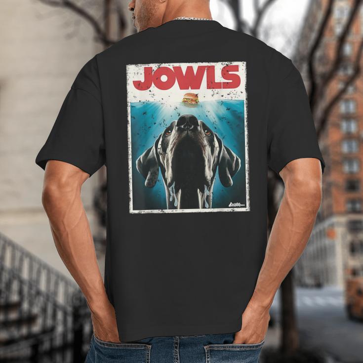 MonsterMuttz Great Dane Jowls Paws Top Drooling Dog Mom Dog Dad Big And Tall Men's T-Shirt Back Print