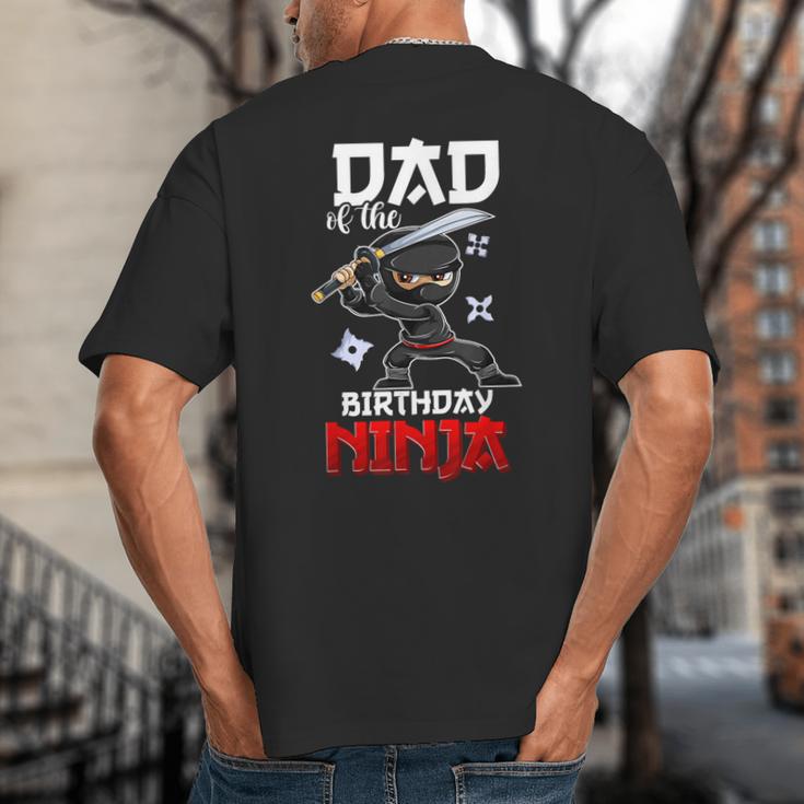 Ninja Favor Shirt For Men Dad Of The Birthday Boy Big And Tall Men's T-Shirt Back Print