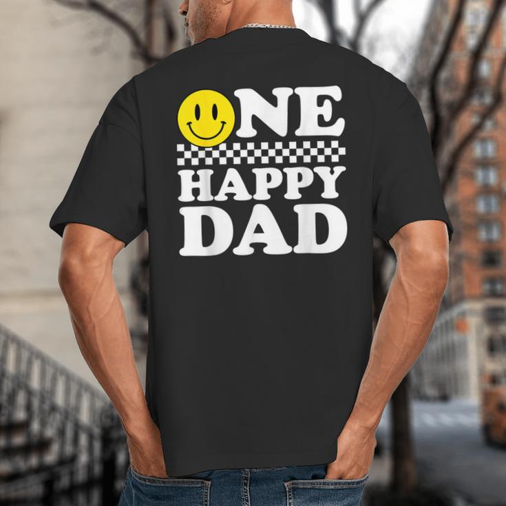One Happy Dude Dad 1st Birthday Family Matching Big And Tall Men's T-Shirt Back Print