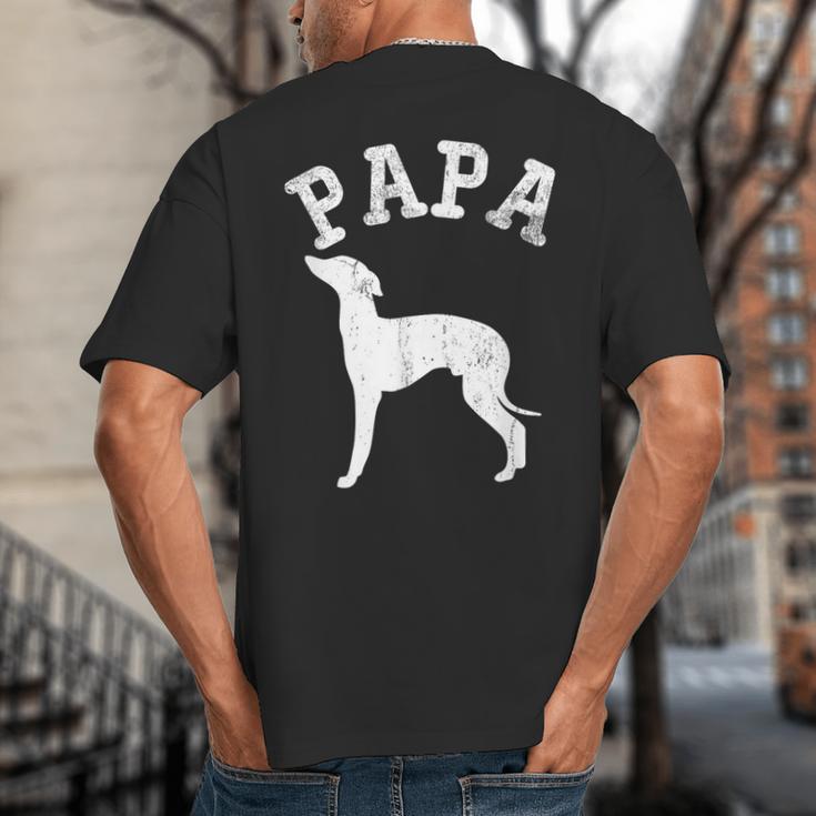 Papa ITALIAN GREYHOUND For Dad Big And Tall Men's T-Shirt Back Print
