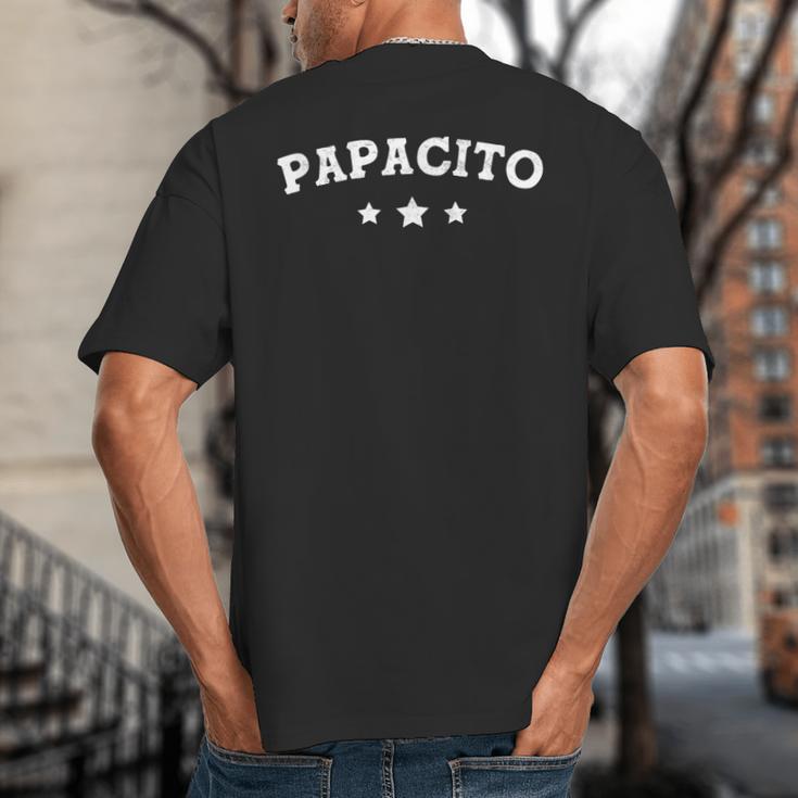 Papacito Retro Top Papi Chulo Cute Vintage Dad Dia Del Padre Big And Tall Men's T-Shirt Back Print