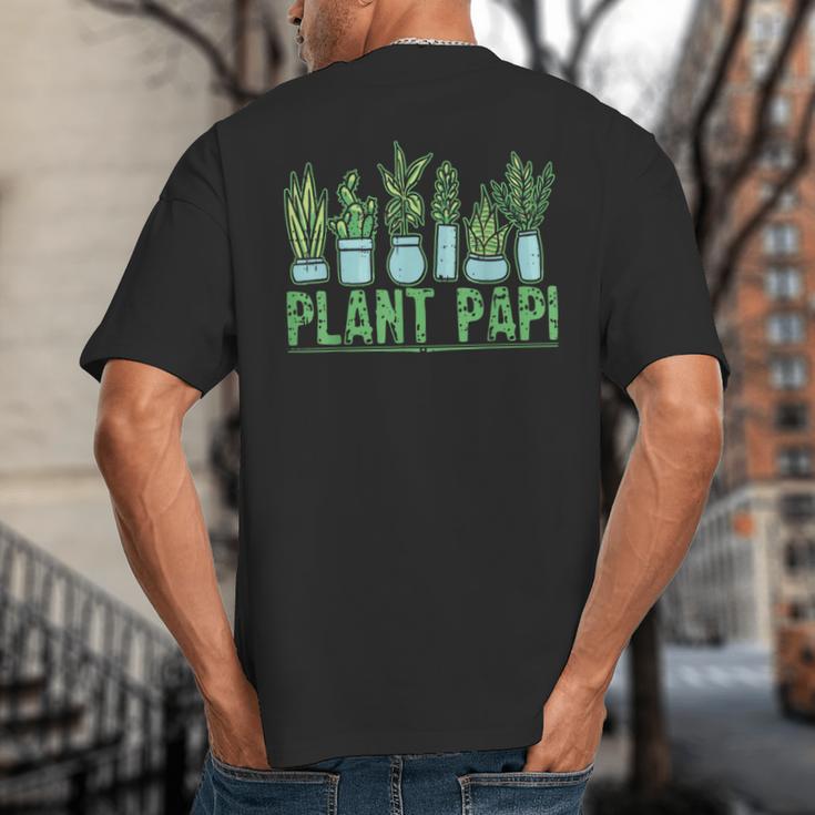 Plant Papi Daddy Father Gardener Gardening Father’s Day Big And Tall Men's T-Shirt Back Print Plant Papi Daddy Father Gardener Gardening Father’s Day Big And Tall Men's T-Shirt Back Print