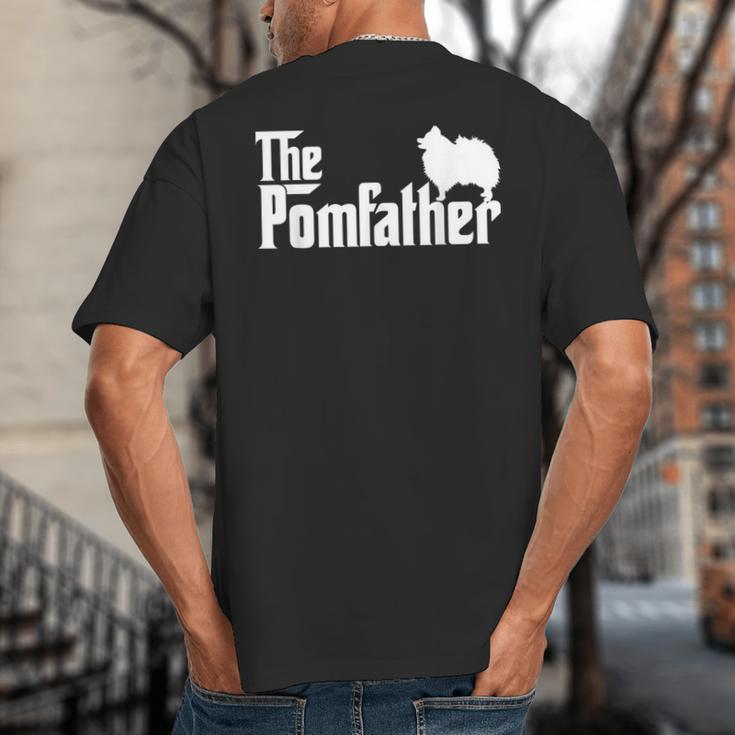 Pomeranian Father Dad The Pom Father Dog Lover Small Big And Tall Men's T-Shirt Back Print