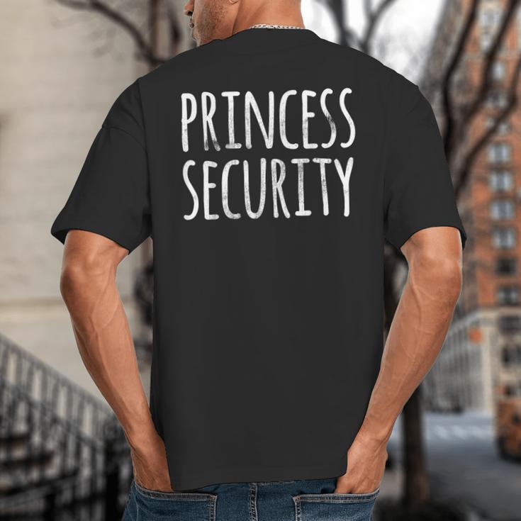 Princess Security Halloween Costume Dad Men Matching Easy Small Big And Tall Men's T-Shirt Back Print Princess Security Halloween Costume Dad Men Matching Easy Small Big And Tall Men's T-Shirt Back Print