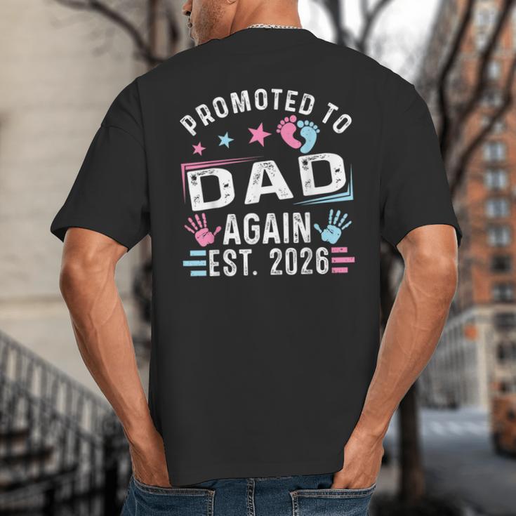 Promoted To Dad Again Est 2026 Vintage Dad Big And Tall Men's T-Shirt Back Print