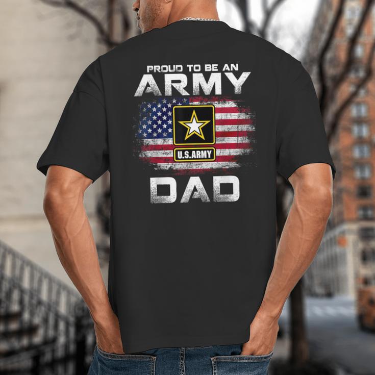 Proud To Be An Army Dad With American Flag Veteran Big And Tall Men's T-Shirt Back Print Proud To Be An Army Dad With American Flag Veteran Big And Tall Men's T-Shirt Back Print