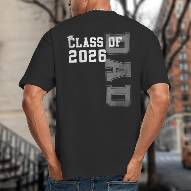 Proud Dad Of A 2026 Graduate Grad Senior Father Graduation Big And Tall Men's T-Shirt Back Print Proud Dad Of A 2026 Graduate Grad Senior Father Graduation Big And Tall Men's T-Shirt Back Print