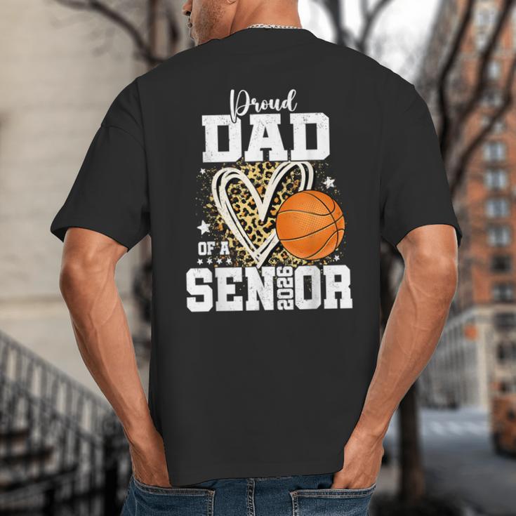 Proud Dad Of A 2026 Senior Basketball Graduation Leopard Big And Tall Men's T-Shirt Back Print Proud Dad Of A 2026 Senior Basketball Graduation Leopard Big And Tall Men's T-Shirt Back Print