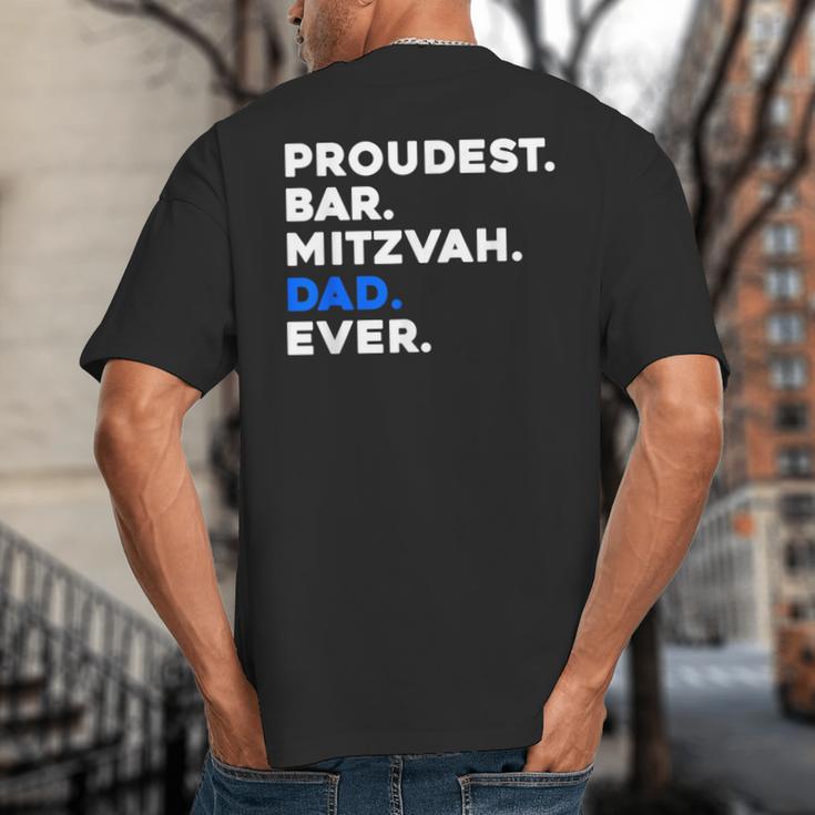 PROUDEST BAR MITZVAH DAD EVER Jewish BOY Celebration Big And Tall Men's T-Shirt Back Print