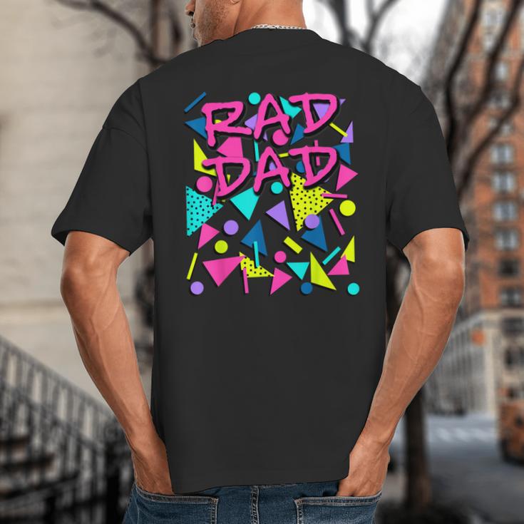 Rad Dad 80s Throwback Big And Tall Men's T-Shirt Back Print