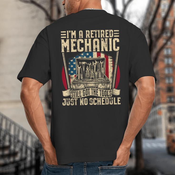 Retired Car Mechanic Tool Retirement Dad Grandpa Men Big And Tall Men's T-Shirt Back Print Retired Car Mechanic Tool Retirement Dad Grandpa Men Big And Tall Men's T-Shirt Back Print