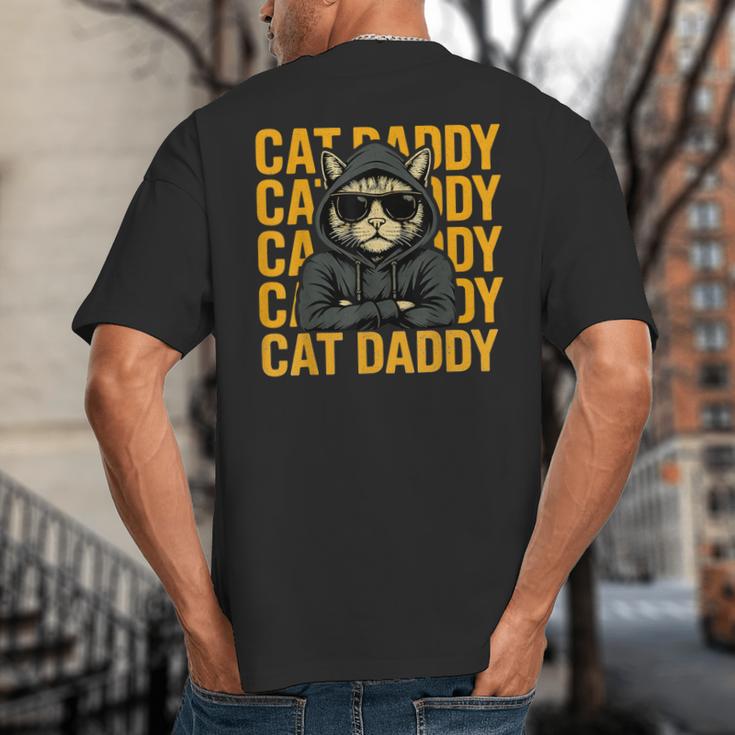 Retro Cat Daddy Style Animal For Men Women Kid Boy Girl Big And Tall Men's T-Shirt Back Print