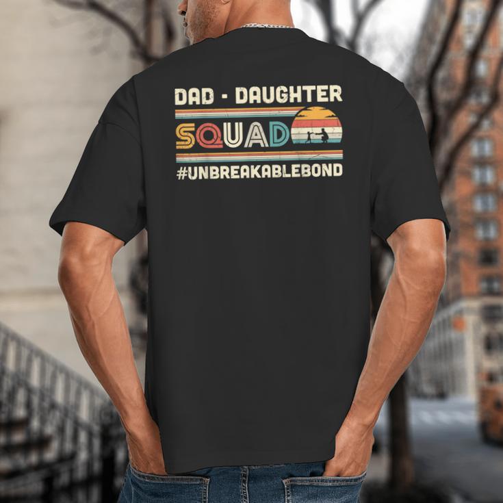 Retro Dad Daughter Squad Unbreakable Bond Father Daughter Big And Tall Men's T-Shirt Back Print