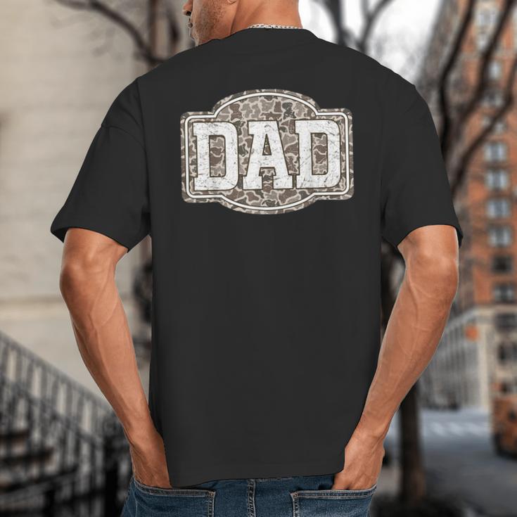 Retro Old Camo Dad Camouflage Hunting Season Father's Day Big And Tall Men's T-Shirt Back Print Retro Old Camo Dad Camouflage Hunting Season Father's Day Big And Tall Men's T-Shirt Back Print