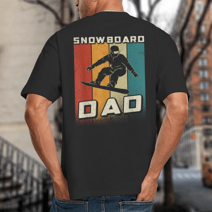 Retro Snowboard Dad Snowboarding Father Snowboarder Dad Big And Tall Men's T-Shirt Back Print
