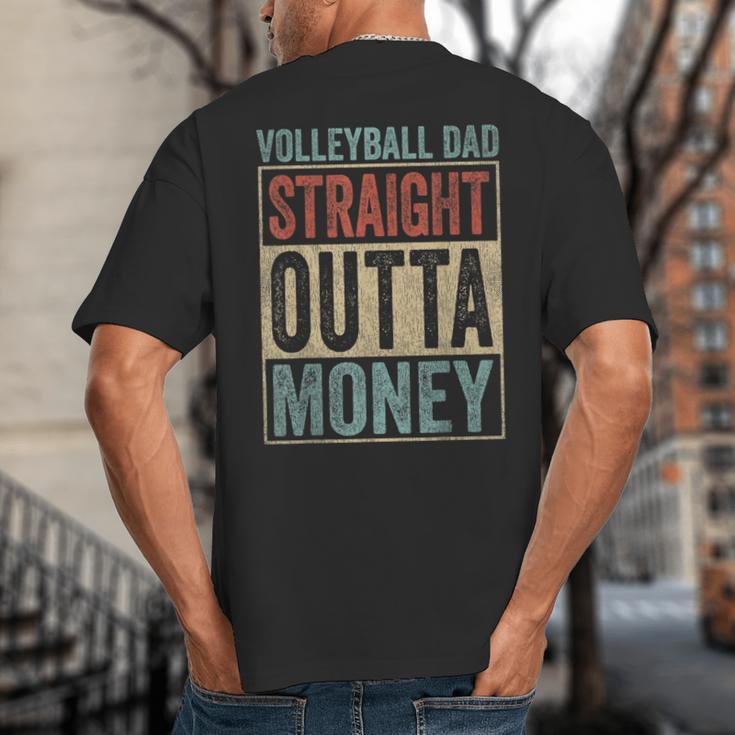 Retro Volleyball Dad Straight Outta Money Big And Tall Men's T-Shirt Back Print