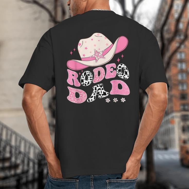 Rodeo Dad Pink Cowgirl 1St Birthday Family Matching Big And Tall Men's T-Shirt Back Print
