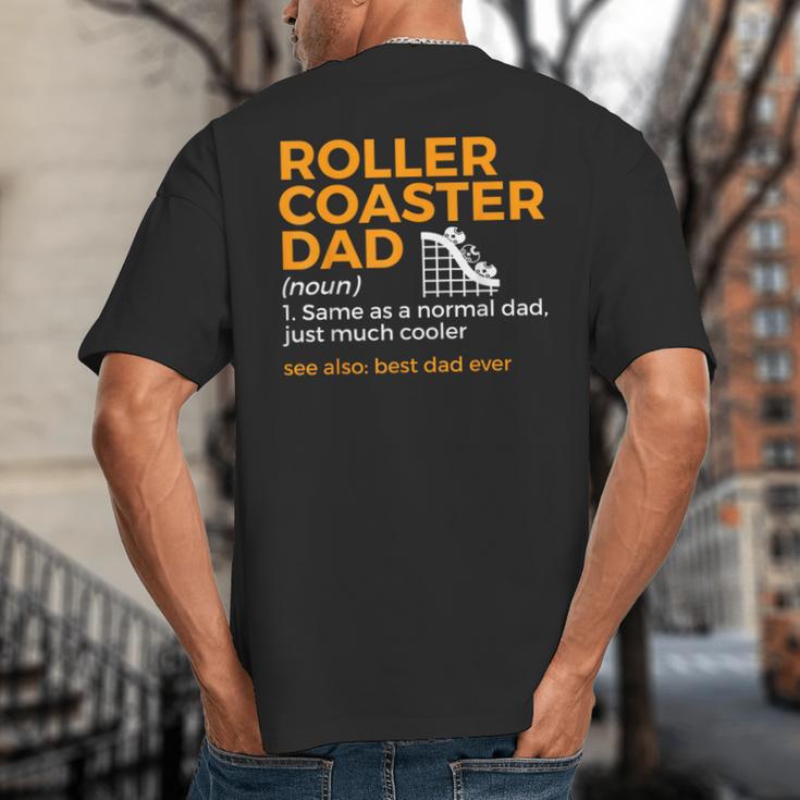 Roller Coaster Dad Definition Best Dad Ever Big And Tall Men's T-Shirt Back Print