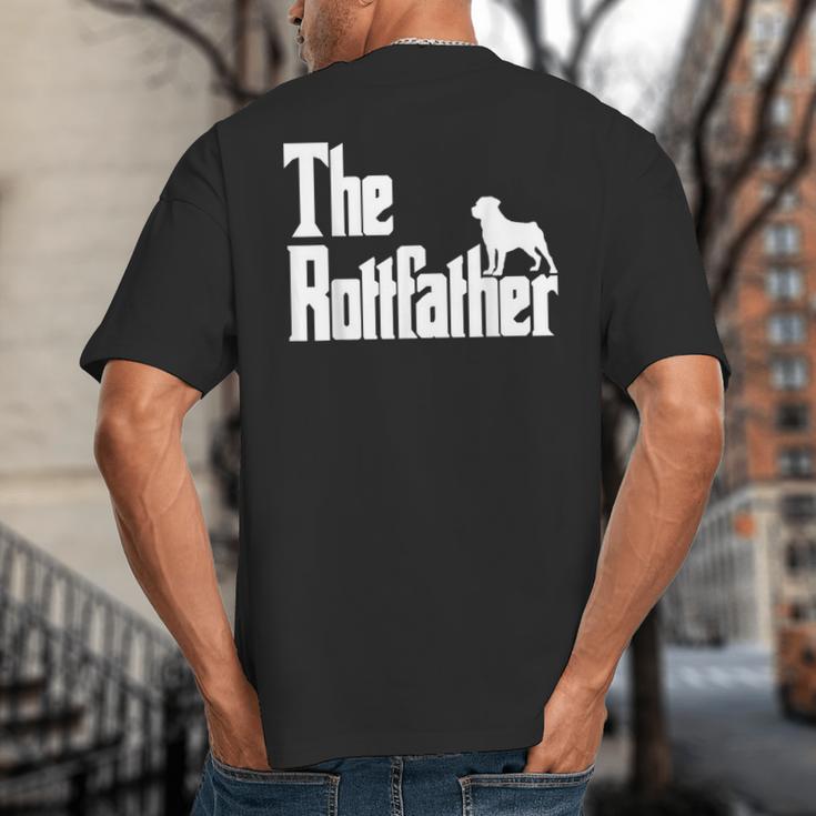 The RottFather Rottweiler Dad Shirt Men Big And Tall Men's T-Shirt Back Print