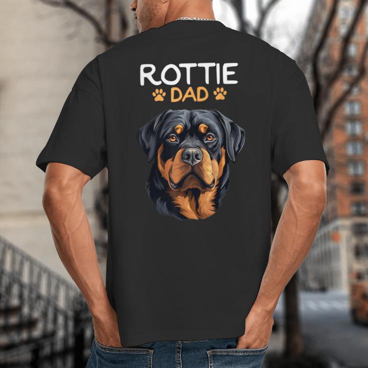 Rottie Dad Rottweiler Dog Big And Tall Men's T-Shirt Back Print