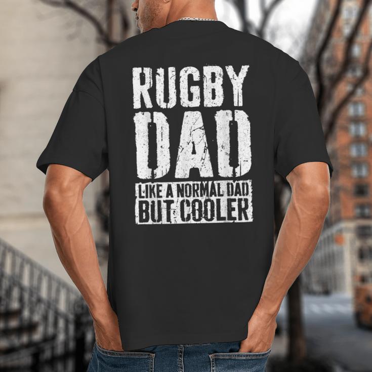 Rugby Dad Shirt Men Fathers Day Rugby Dad Big And Tall Men's T-Shirt Back Print
