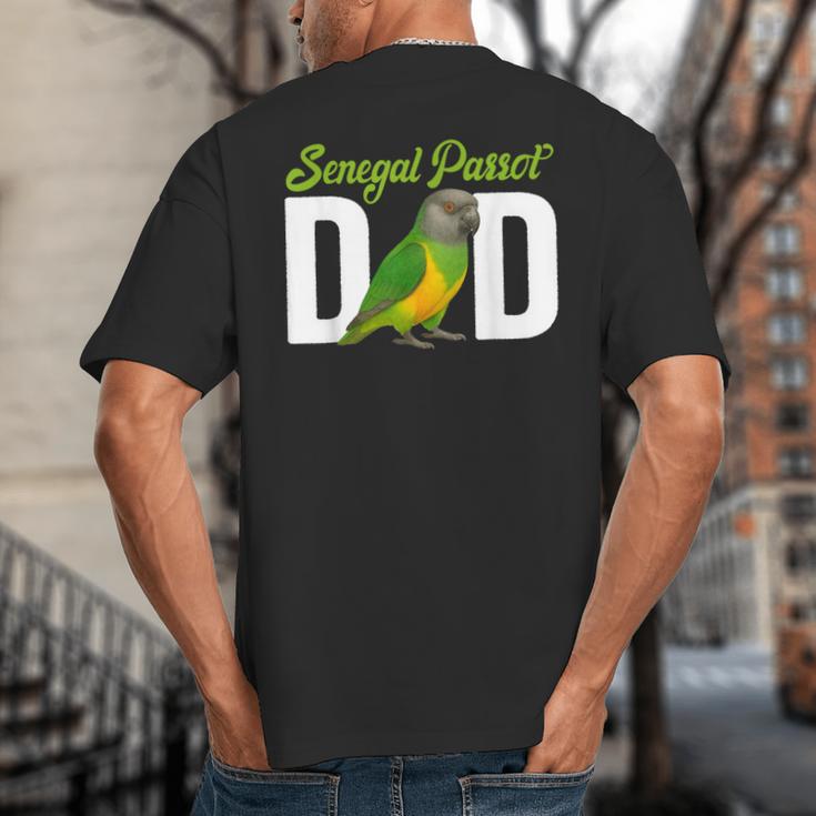 Senegal Parrot Dad Senegal Parrot Owner Senegal Parrot Lover Big And Tall Men's T-Shirt Back Print