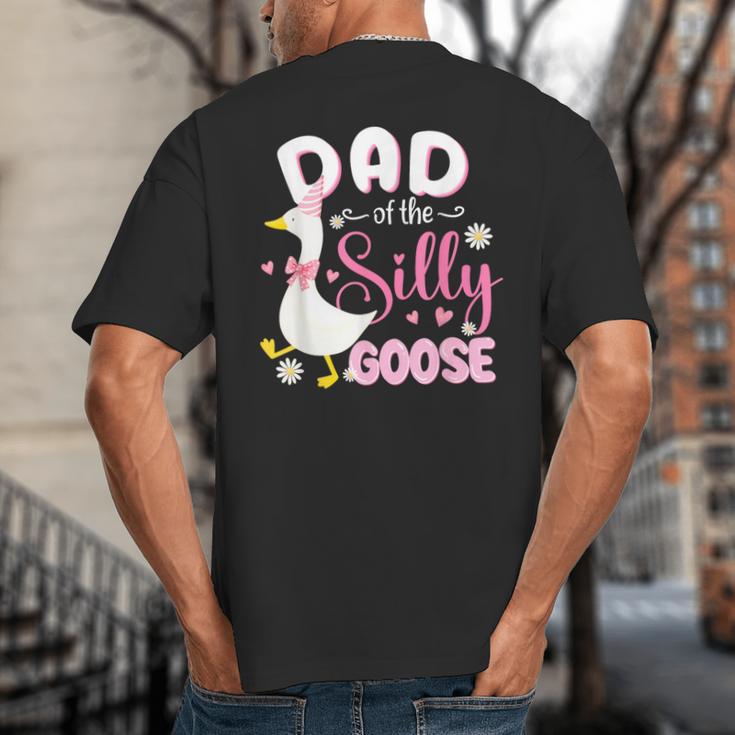 Silly Dad Goose Dad 1st Birthday Family Matching Party Big And Tall Men's T-Shirt Back Print