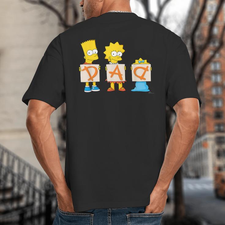 The Simpsons Father's Day Bart Lisa Maggie Dad Birthday Big And Tall Men's T-Shirt Back Print