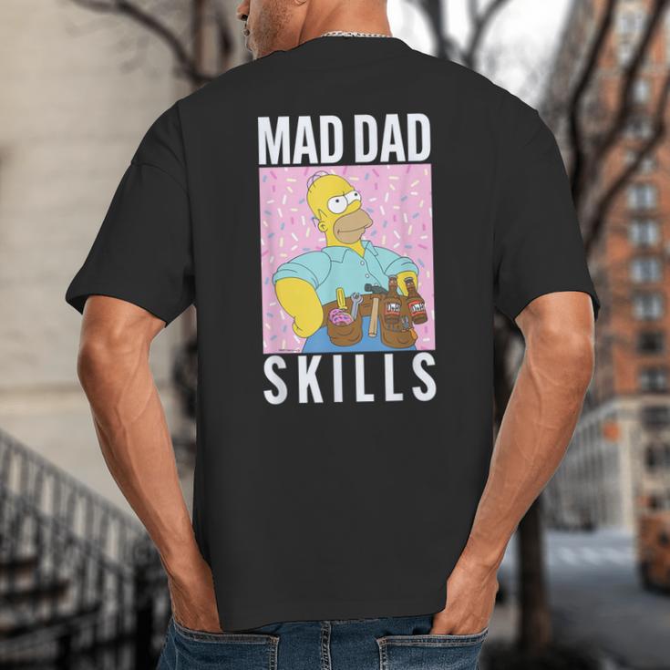 The Simpsons Father's Day Mad Dad Skills Homer Poster Big And Tall Men's T-Shirt Back Print The Simpsons Father's Day Mad Dad Skills Homer Poster Big And Tall Men's T-Shirt Back Print