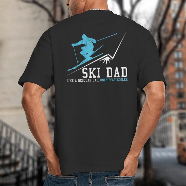 Ski Dad Winter Sports Skiing Father Big And Tall Men's T-Shirt Back Print