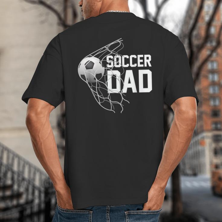 Soccer DAD Football Futbol Parents Goal Big And Tall Men's T-Shirt Back Print