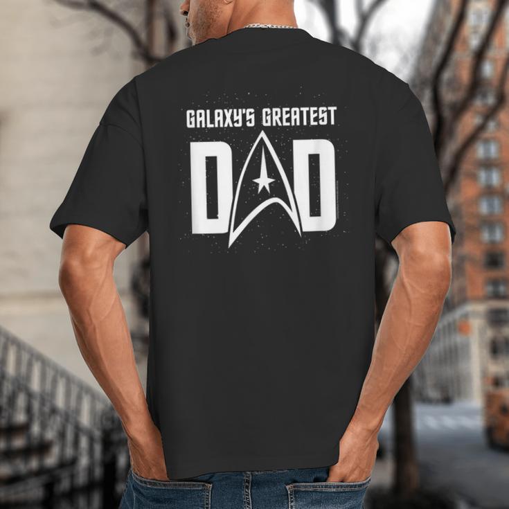 Star Trek Father's Day Galaxy's Greatest Dad Badge Big And Tall Men's T-Shirt Back Print Star Trek Father's Day Galaxy's Greatest Dad Badge Big And Tall Men's T-Shirt Back Print
