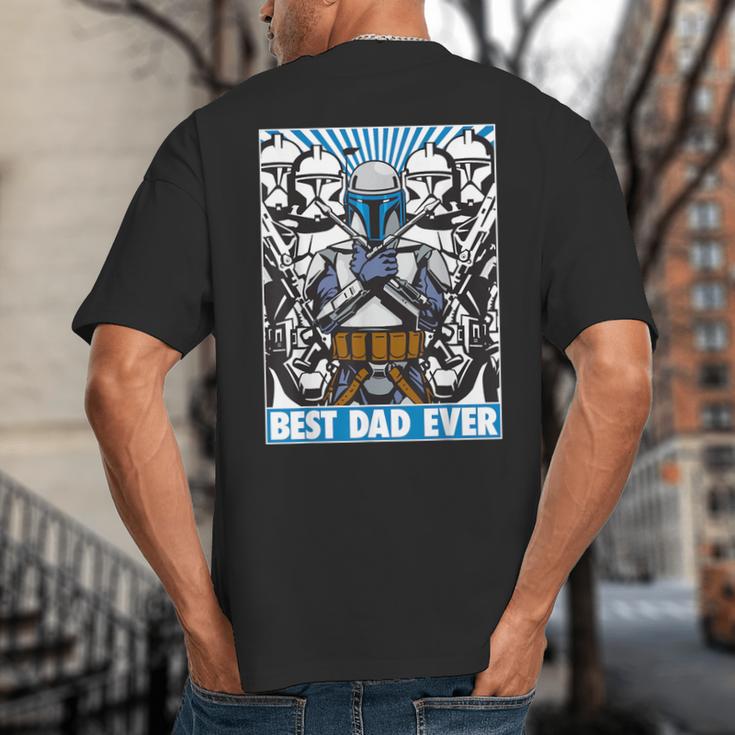 Star Wars Father's Day Jango Fett Best Dad Ever Big And Tall Men's T-Shirt Back Print