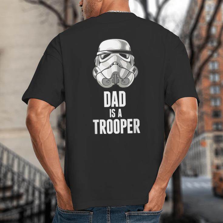 Star Wars Father's Day Stormtrooper Dad Is A Trooper Vintage Big And Tall Men's T-Shirt Back Print