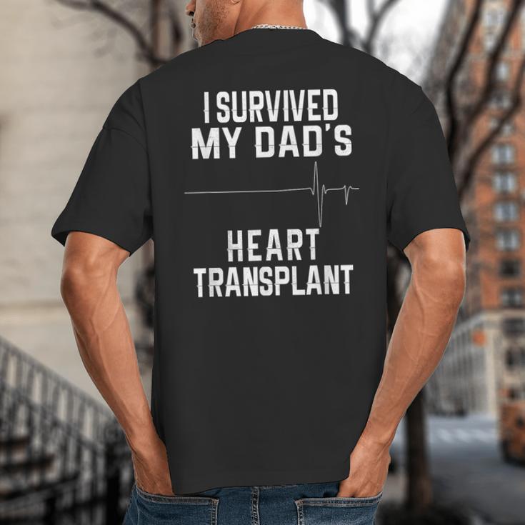 I Survived My Dad's Heart Transplant Big And Tall Men's T-Shirt Back Print