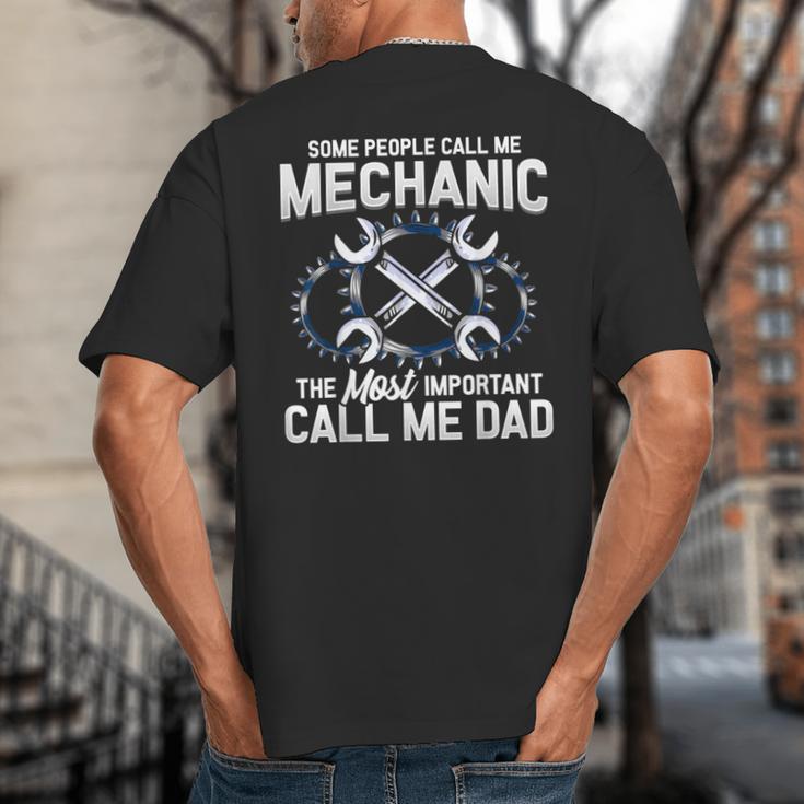 Tee Styley Mechanic Dad Novelty Small Big And Tall Men's T-Shirt Back Print
