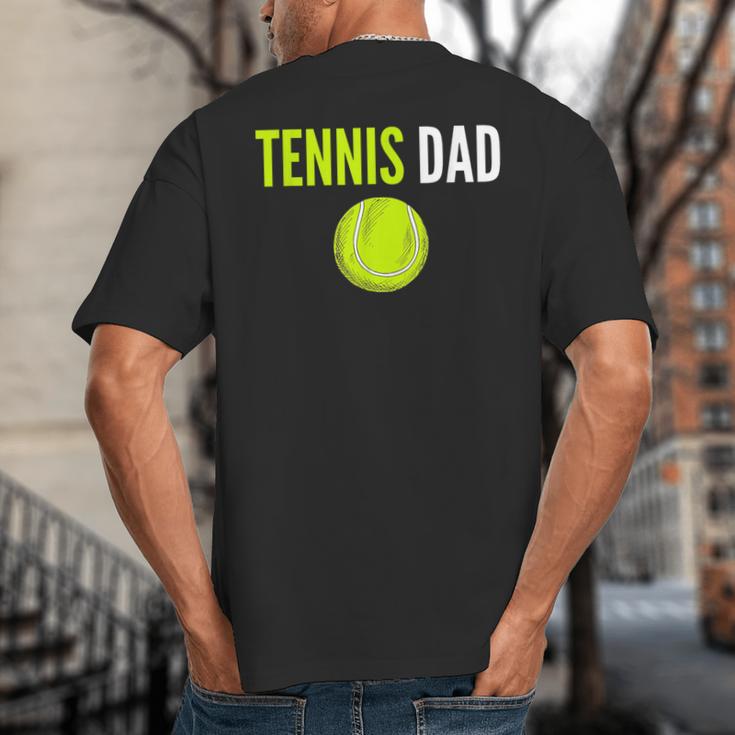 Tennis Dad For Men Tennis Dad Humor Tennis Lover Big And Tall Men's T-Shirt Back Print