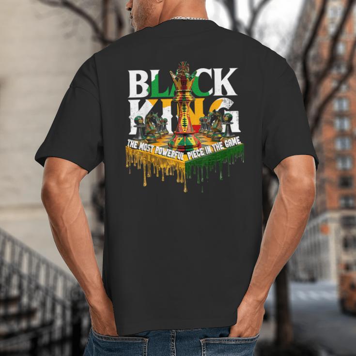 History I Am Black Man King Dad Melanin Men Women Big And Tall Men's T-Shirt Back Print