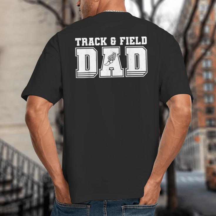 Track & Field Dad Sport Fathers Day Boys Big And Tall Men's T-Shirt Back Print