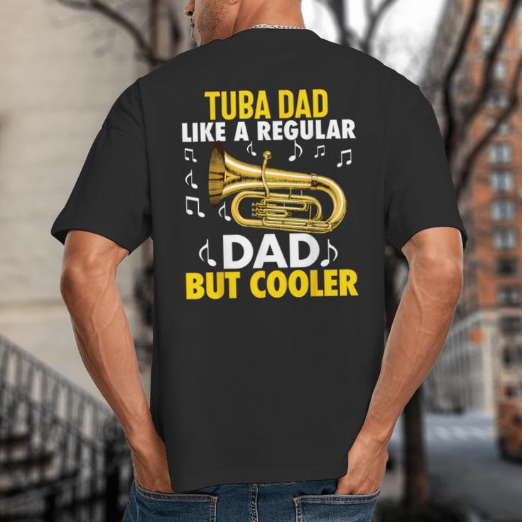 Tuba Player Men Dad Grandpa Marching Band Brass Tubist Big And Tall Men's T-Shirt Back Print