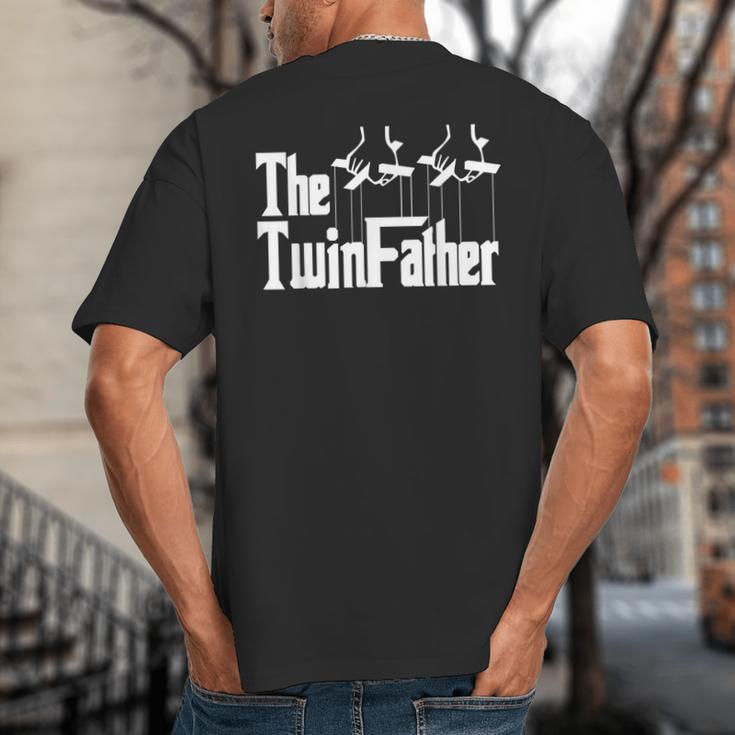 The TwinFather Father Of Twins Dad Fathers Day Big And Tall Men's T-Shirt Back Print
