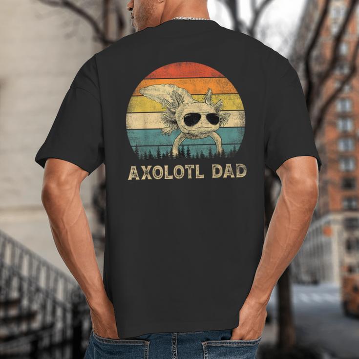 Vintage Axolotl Dad Axolotl Lovers Daddy Father's Day Big And Tall Men's T-Shirt Back Print Vintage Axolotl Dad Axolotl Lovers Daddy Father's Day Big And Tall Men's T-Shirt Back Print