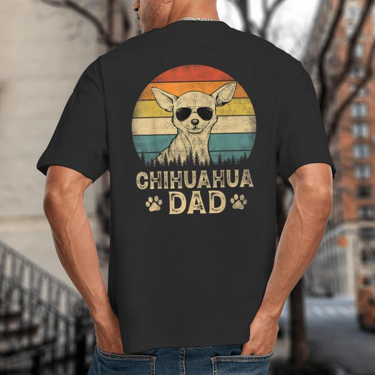 Vintage Chihuahua Dad Dog Lovers Father's Day Tee Big And Tall Men's T-Shirt Back Print