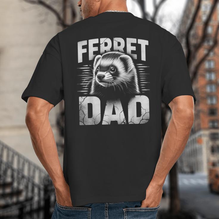 Vintage Ferret Dad Ultimate Pet Lover Ferret Owner Big And Tall Men's T-Shirt Back Print