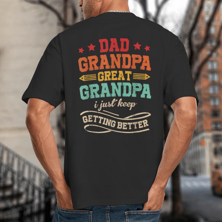 Vintage Great Grandpa For Fathers Day Dad Papa Grandpa Big And Tall Men's T-Shirt Back Print Vintage Great Grandpa For Fathers Day Dad Papa Grandpa Big And Tall Men's T-Shirt Back Print