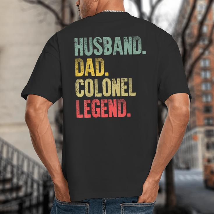 Vintage Husband Dad Colonel Legend Retro T-Shirt Big And Tall Men's T-Shirt Back Print Vintage Husband Dad Colonel Legend Retro T-Shirt Big And Tall Men's T-Shirt Back Print