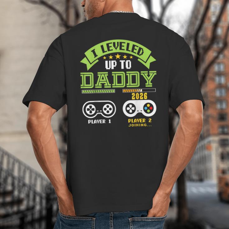 Vintage Leveling Up To Daddy 2026 Soon To Be Dad 2026 Big And Tall Men's T-Shirt Back Print