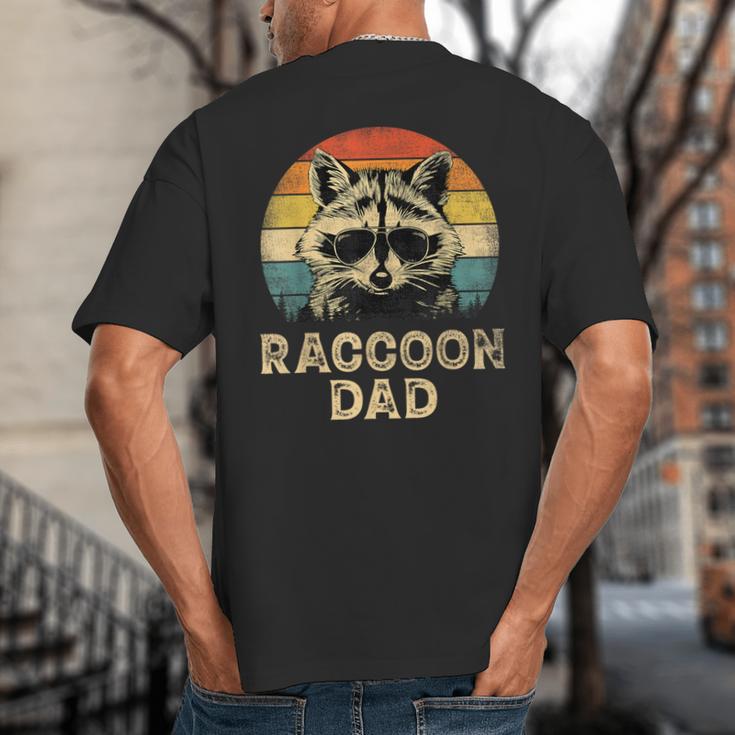 Vintage Raccoon Dad Raccoon Lovers Daddy Father's Day Big And Tall Men's T-Shirt Back Print Vintage Raccoon Dad Raccoon Lovers Daddy Father's Day Big And Tall Men's T-Shirt Back Print