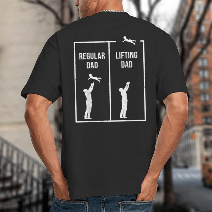 Weightlifting Workout Fitness Father Gym I Lifting Dad Big And Tall Men's T-Shirt Back Print