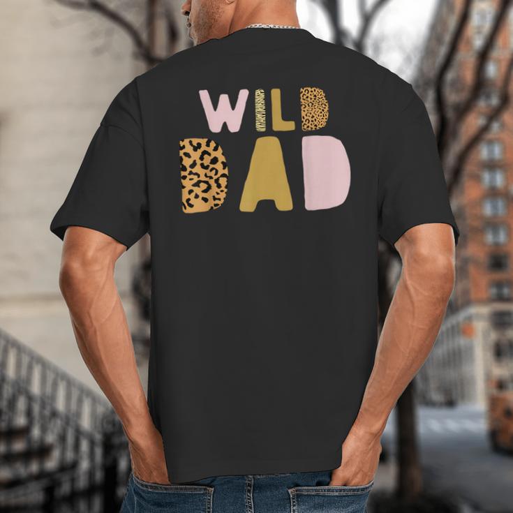 Wild Wild Dad Two Wild Birthday Outfit Zoo Birthday Animal Big And Tall Men's T-Shirt Back Print Wild Wild Dad Two Wild Birthday Outfit Zoo Birthday Animal Big And Tall Men's T-Shirt Back Print
